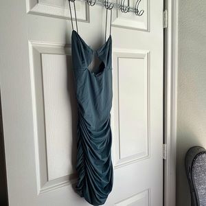 Fitted Charcoal Night out Dress stretchy material